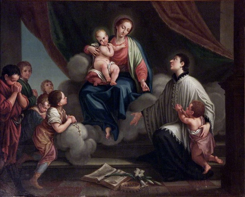 S. Luigi Gonzaga presenta i fanciulli